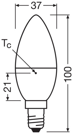 LED žárovka B37 E14 4,9W = 40W 470lm 2700K teplá bílá LEDVANCE