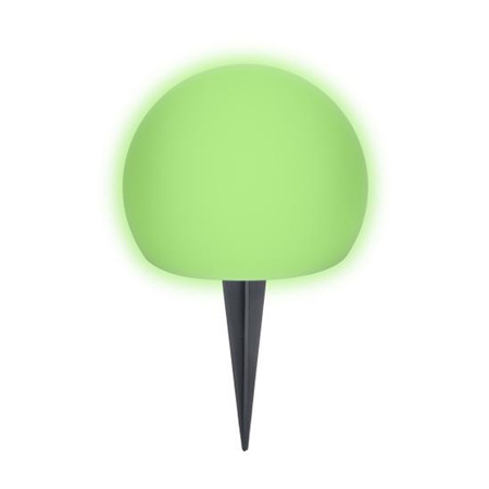 LED solární zahradní lampa s hroty RGB glóbus na zahradu GROUND 17cm + dálkový ovladač