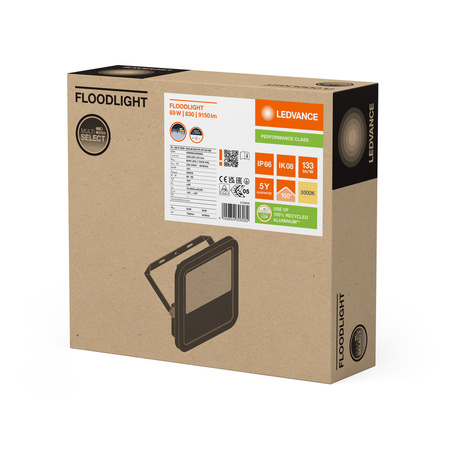 LED reflektor 69W 9150lm 3000K IP66 černý LEDVANCE reflektor