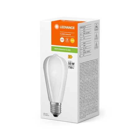 LED žárovka ST64 E27 6,5W = 55W 730lm 2700K teplá bílá FILAMENT LEDVANCE