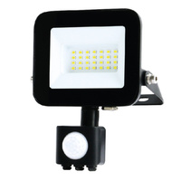 Reflektor LED 20W 1600lm 3000K černý s pohybovým a soumrakovým senzorem GOLDLUX (Polux)