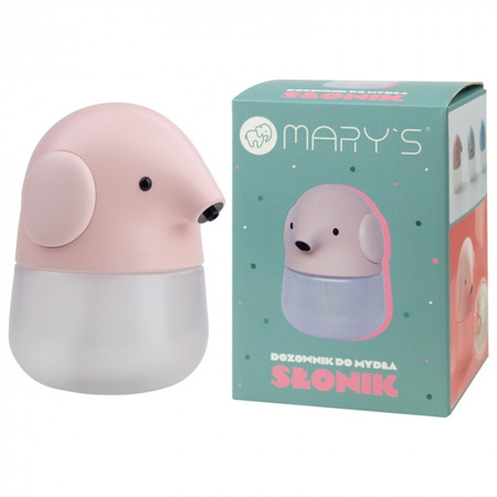 Bezdotykový dávkovač dětského mýdla růžový USB dobíjecí 1200mAh MARY'S SLONK