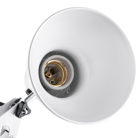 Stolní lampa E27, Bílá + držák na stůl TOBI LUMILED