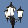 Venkovní zahradní lampa LANTERN E27 Retro Classic OGMWN 3 195-295cm černá Su-Ma