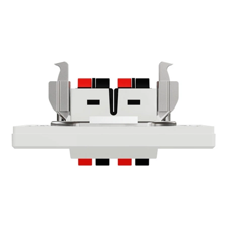 Dvojitá zásuvka reproduktoru pro zapuštěnou montáž. bílá. SCHNEIDER ASFORA