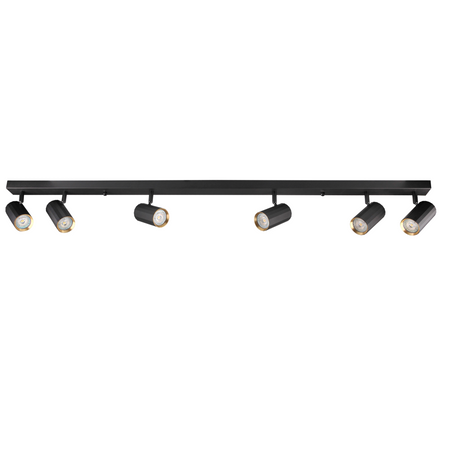 Nástěnné a stropní bodové svítidlo 6x GU10 Black Gold NICEA Sanico Goldlux