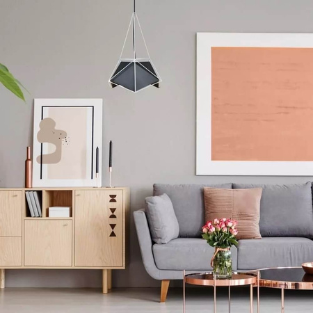 Závěsné svítidlo E27 Geometric white PRISM 40x54cm VT-7401 V-TAC