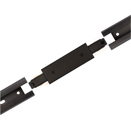 1F KOLEJNICOVÝ KONEKTOR PŘÍMÝ S NAPÁJECÍM ZDROJEM ČERNĚ OSVĚTLENÝ