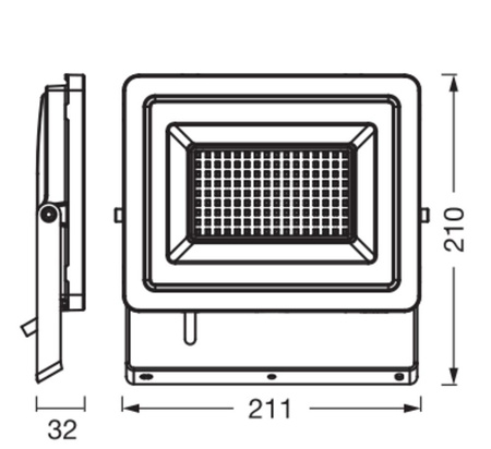 LED reflektor Venkovní reflektor 24,5W 4600lm 4000K IP65 Černý reflektor Ledvance