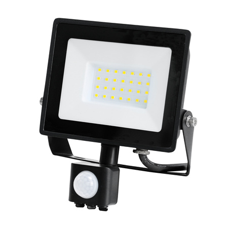 LED reflektor Halogen 30W 2505lm 4000K IP65 Black Motion Sensor MH Kobi