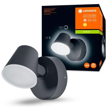 Nástěnné venkovní fasádní svítidlo pohyblivé 13W 800lm 3000K Endura Style Midi Spot LEDVANCE