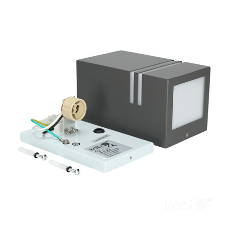 Zahradní venkovní nástěnné svítidlo GU10 IP44 Grey Quazar Kobi