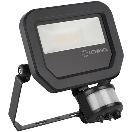 LED reflektor 10W 1100lm 3000K IP65 černý se senzorem pohybu a soumraku LEDVANCE Floodlight