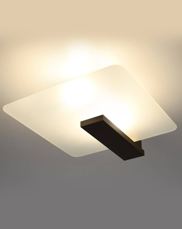 LED stropní svítidlo Plafond LAPPO 2xE27 Čtvercové svítidlo Wenge SOLLUX