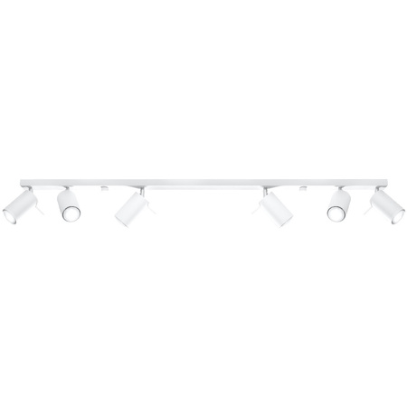 Svítidlo pro povrchovou montáž RING 6L 6xGU10 Reflektor Halogenový pohyblivý pásek Minimalistická bílá SOLLUX