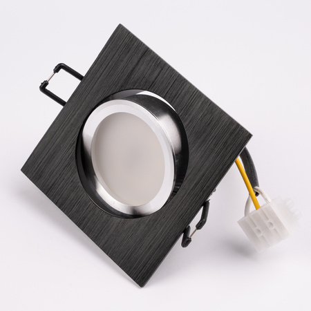 TRIX 3v1 GU10 6W 4000K Black LUMILED čtvercové pohyblivé halogenové svítidlo pro zapuštěnou montáž