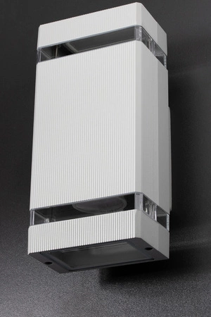 Dvojité Masterled HANA LED fasádní zahradní nástěnné svítidlo 2x GU10 ALUMINIUM šedé IP54