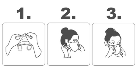 5x třívrstvá jednorázová ochranná maska