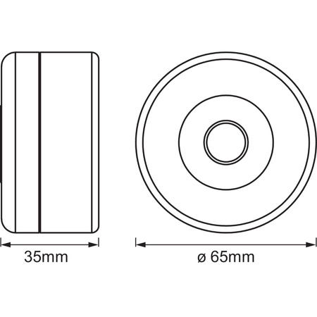 Přenosná podskříňová lampa LED NÁBYTEK 0.45W 32lm 4000K DOT-it Touch Vysoce bílá LEDVANCE Stmívatelné