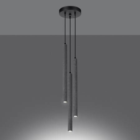 PASTELO Závěsné stropní svítidlo 3P 3xG9 Beton Moderní SOLLUX