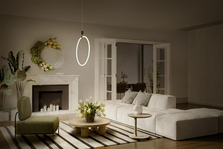 Dekorativní LED stropní závěsná lampa 18W 2000lm 3000K teplá stmívatelná převislá šedá dekorace Ledvance