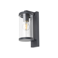 Zahradní lampa LED nástěnná lampa SILISTRA E27 IP44 Skleněné stínidlo Antracit RABALUX