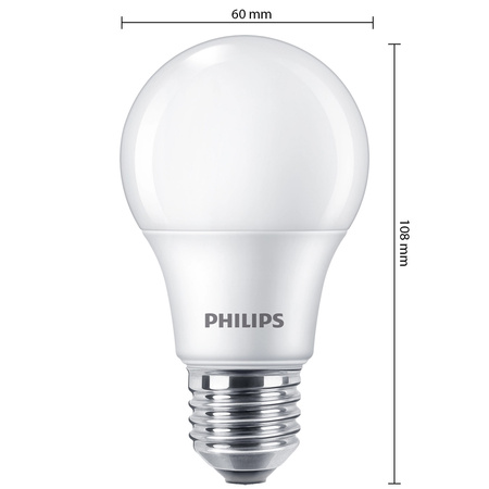 LED žárovka E27 A60 7W = 50W 680lm 3000K Warm 150° Essential Philips
