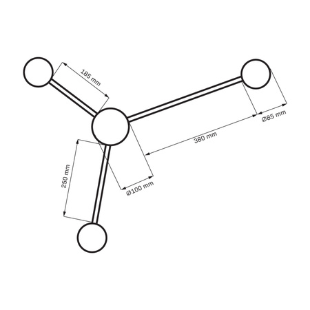 Nástěnné svítidlo Venkovní fasádní svítidlo 3 x GX53 Black JOY Sanico Goldlux