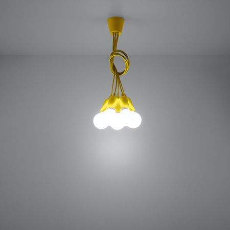 DIEGO LED závěsné stropní svítidlo 5xE27 Overhang Yellow SOLLUX