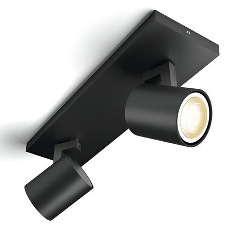 Stropní světlo LED Spot Runner černé 2x4,2W CCT PHILIPS HUE Bluetooth Zigbee + stmívač