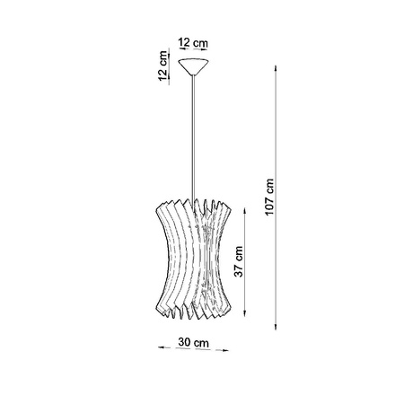 LED závěsné stropní svítidlo ORIANA E27 Natural Wood SOLLUX