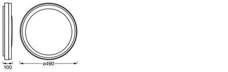 Plafond LED svítidlo pro povrchovou montáž 38W 1050lm RGB CCT se stmívatelným podsvícením 50cm bílé SMART+ WiFi Orbis Ledvance