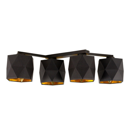 SIRO BLACK Lustr černo-zlatý moderní geometrický 4xE27 1043 TK Lighting stropní svítidlo