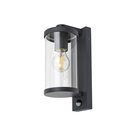 Zahradní lampa LED nástěnná lampa SILISTRA E27 IP44 Skleněný senzor stínění Antracit RABALUX