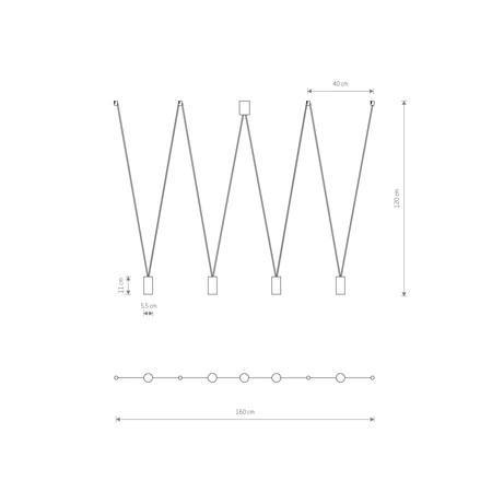 MORE EYE IV 7822 Nowodvorski Black 4xGU10 Stropní závěsné podkrovní svítidlo