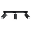 Svítidlo pro povrchovou montáž RING 3L 3xGU10 Reflektor halogenový pohyblivý minimalistický černý SOLLUX