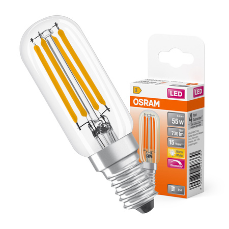 LED žárovka T25 Tubular E14 6,5W = 55W 730lm 2700K teplá bílá 300° Dimmable SPECIAL Osram