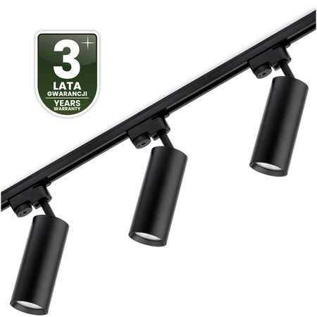 Osvětlovací lišta 1.5m + 3x reflektor lištový, GU10 Černá RITI LUMILED