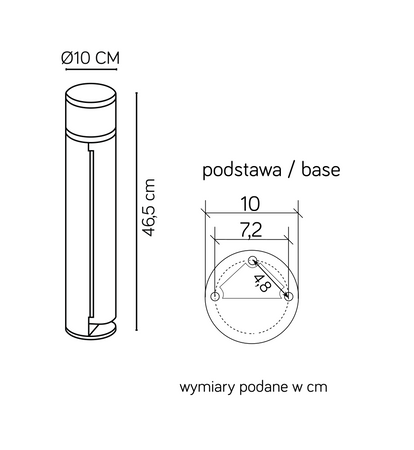 Venkovní stojací zahradní lampa POST Elborn EL3113 G9 46.5cm + 2x zásuvka Su-Ma