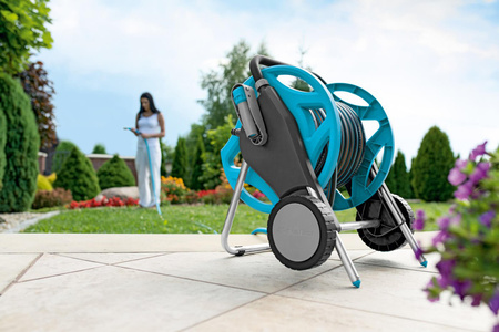 Sada vozíku DISCOVER s hadicí MULTIFLEX 1/2" 30 m s koncovkami a pistolí CELLFAST ERGO