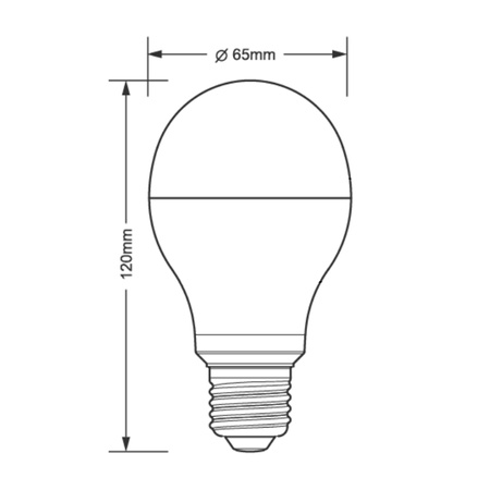LED žárovka E27 A60 14W = 100W 1521lm 6500K Cold Dimmable TOSHIBA