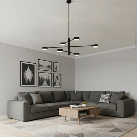 LED závěsné stropní svítidlo 6x GX53 Wall Black OVILO LUMILED