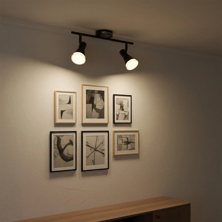 Stropní/nástěnné svítidlo nastavitelné 8.4W LED BERG 2 černá 3000K GOLDLUX (Polux)