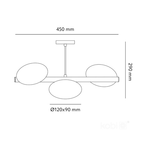 Dekorativní stropní svítidlo G9 Black Gold Elegance Kobi
