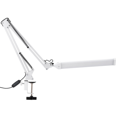 Stolní lampa LED 12W, CCT USB stmívatelná Bílá s držákem COSMI LUMILED