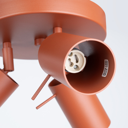 Bodové stropní svítidlo Tuba 3x GU10 Ochre Red Ring Bittersweet Shimmer SL.1509 Sollux