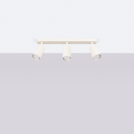 Bodové reflektorové stropní svítidlo Tuba 3x GU10 béžový kroužek Bittersweet Shimmer SL.1496 Sollux