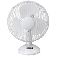 Stojací stolní ventilátor VENTILÁTOR 30cm 40W Bílý