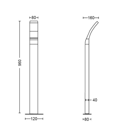 Venkovní LED zahradní lampa SPLAY myGarden 12W 2700K IP44 Tyč 96cm Antracit PHILIPS