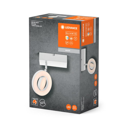 LED stropní nástěnné svítidlo Nástěnné svítidlo pro povrchovou montáž 11W 340lm CCT Dekorativní bílý bod Saturn Ledvance